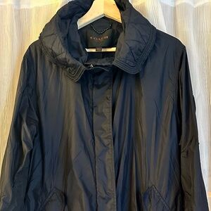 COACH  lightweight raincoat in navy blue
